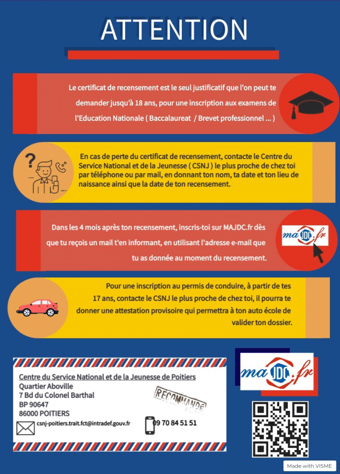 Bien preparer ton recensement ATTENTION